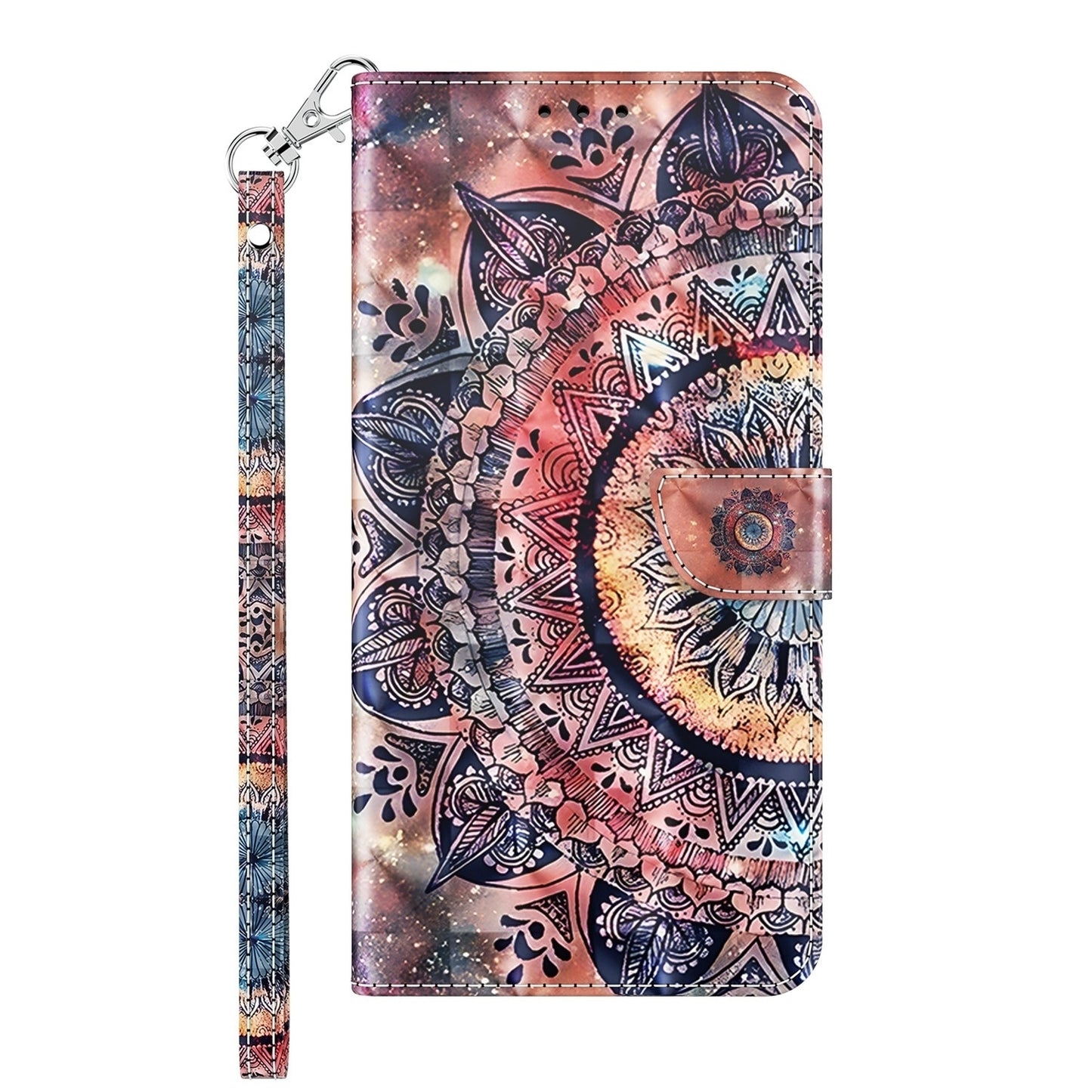 ELECTROPRIME For iPhone 15 3D Painted Leather Phone Case(Colorful Mandala)