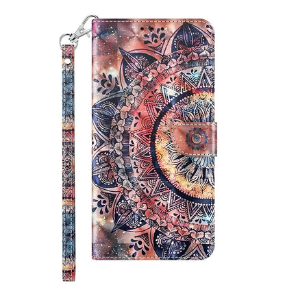 ELECTROPRIME For iPhone 15 3D Painted Leather Phone Case(Colorful Mandala)