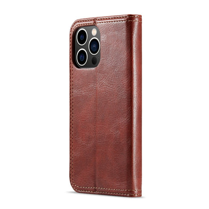 ELECTROPRIME For iPhone 15 Fierre Shann Vintage Bark Texture Wallet Leather Phone Case(Brown)