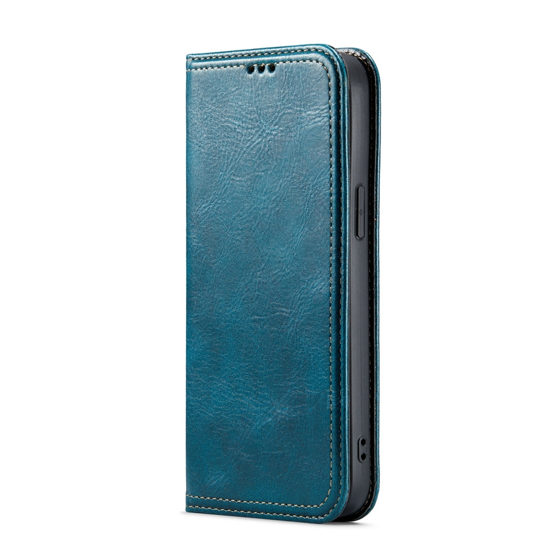 ELECTROPRIME For iPhone 15 Fierre Shann Vintage Bark Texture Wallet Leather Phone Case(Green)