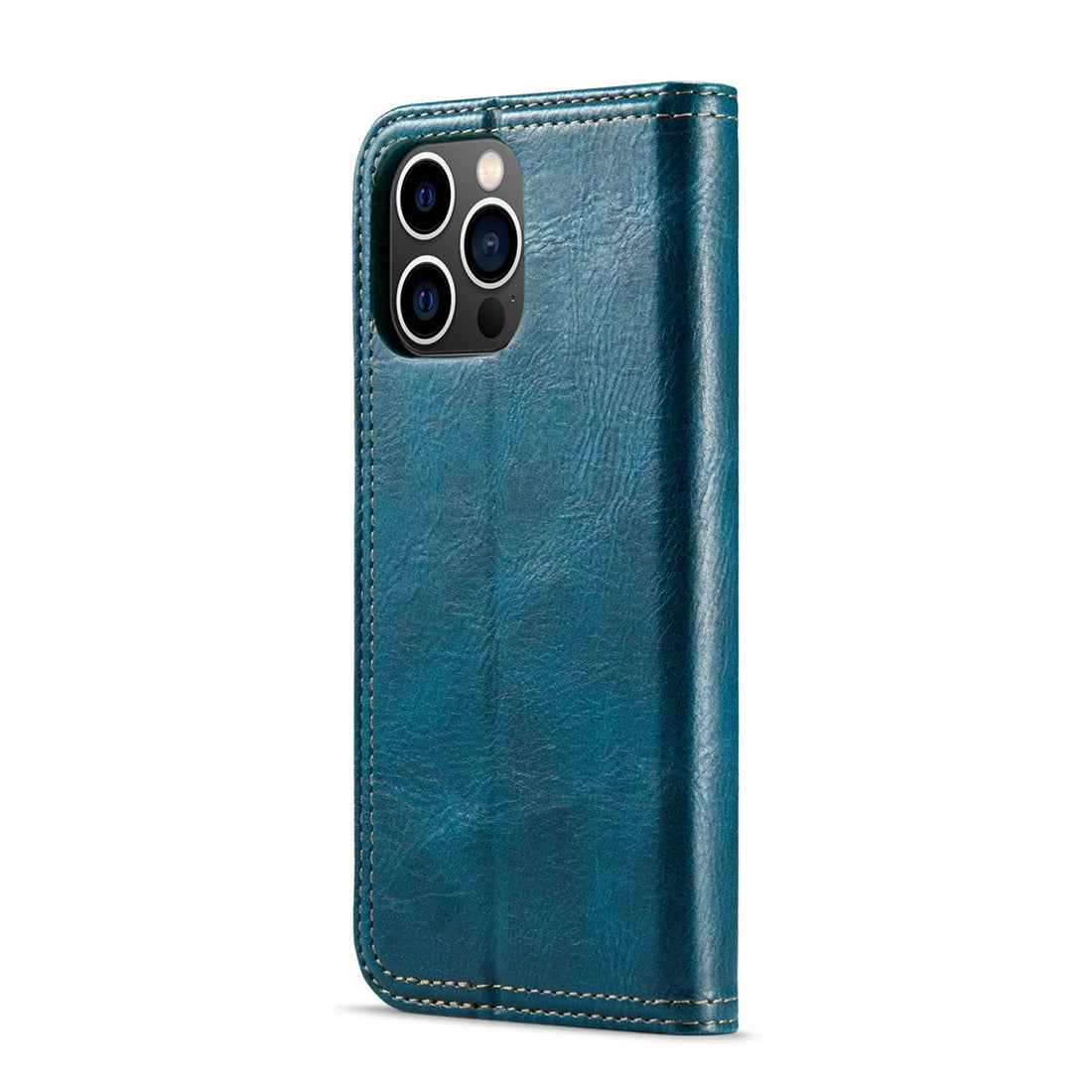 ELECTROPRIME For iPhone 15 Fierre Shann Vintage Bark Texture Wallet Leather Phone Case(Green)