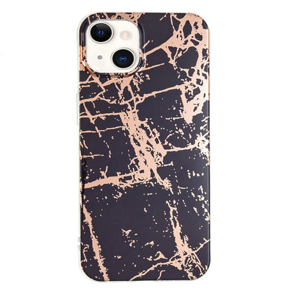 ELECTROPRIME Electroplating Soft TPU Phone Case For iPhone 15(Black Gold)