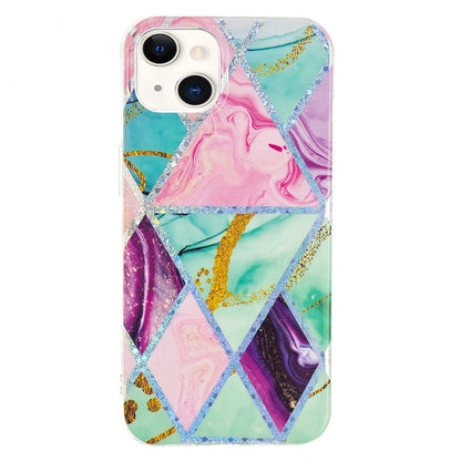 ELECTROPRIME Electroplating Soft TPU Phone Case For iPhone 15(Triangular Rhombus)