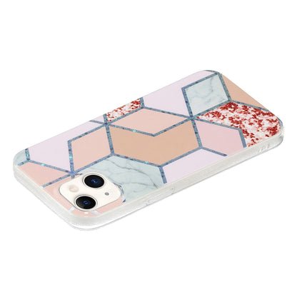 ELECTROPRIME Electroplating Soft TPU Phone Case For iPhone 15(Pink Rhombus)
