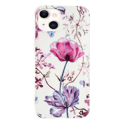 ELECTROPRIME Electroplating Soft TPU Phone Case For iPhone 15(Lotus)