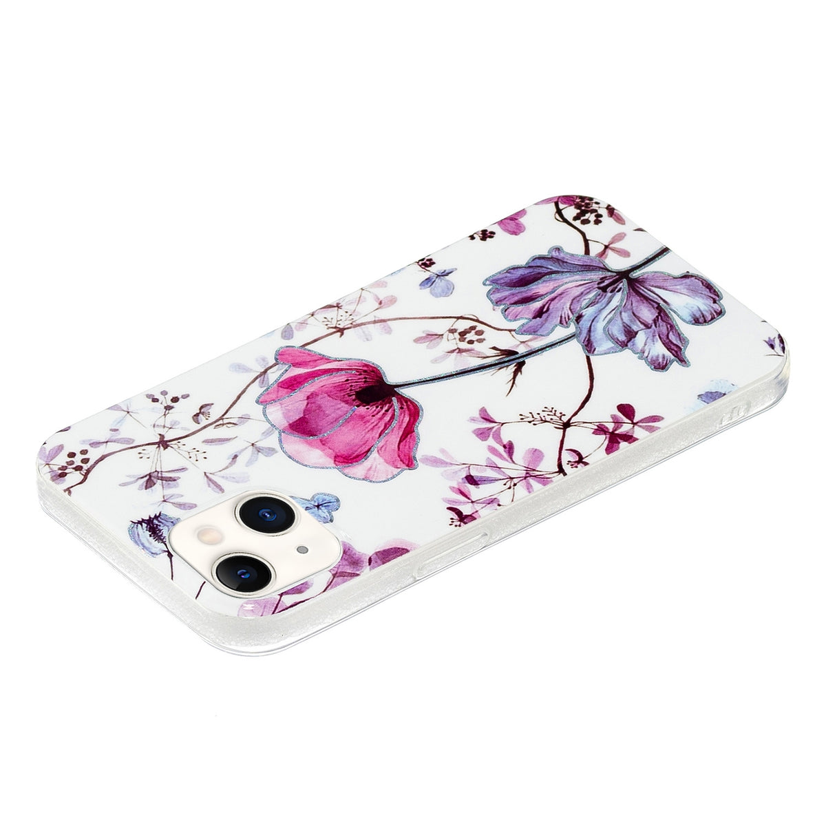 ELECTROPRIME Electroplating Soft TPU Phone Case For iPhone 15(Lotus)