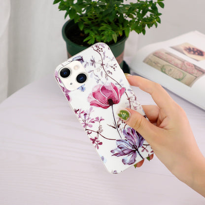 ELECTROPRIME Electroplating Soft TPU Phone Case For iPhone 15(Lotus)
