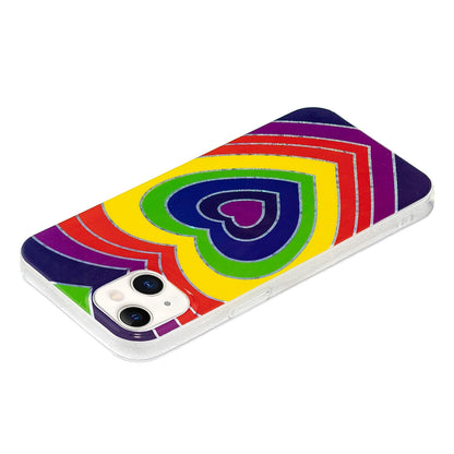ELECTROPRIME Electroplating Soft TPU Phone Case For iPhone 15(Love Heart)