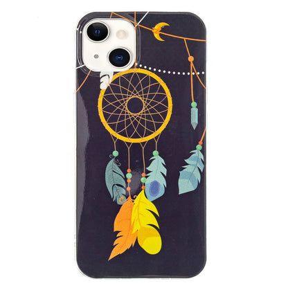 ELECTROPRIME For iPhone 15 Plus Electroplating Soft TPU Phone Case(Black Wind Chimes)