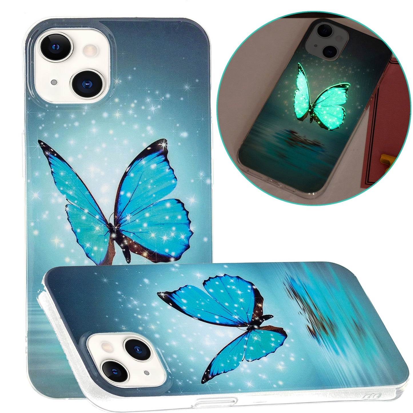ELECTROPRIME For iPhone 15 Electroplating Soft TPU Phone Case(Butterfly)