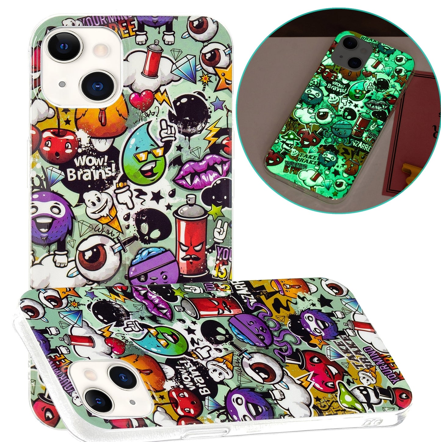 ELECTROPRIME For iPhone 15 Electroplating Soft TPU Phone Case(Rubbish)
