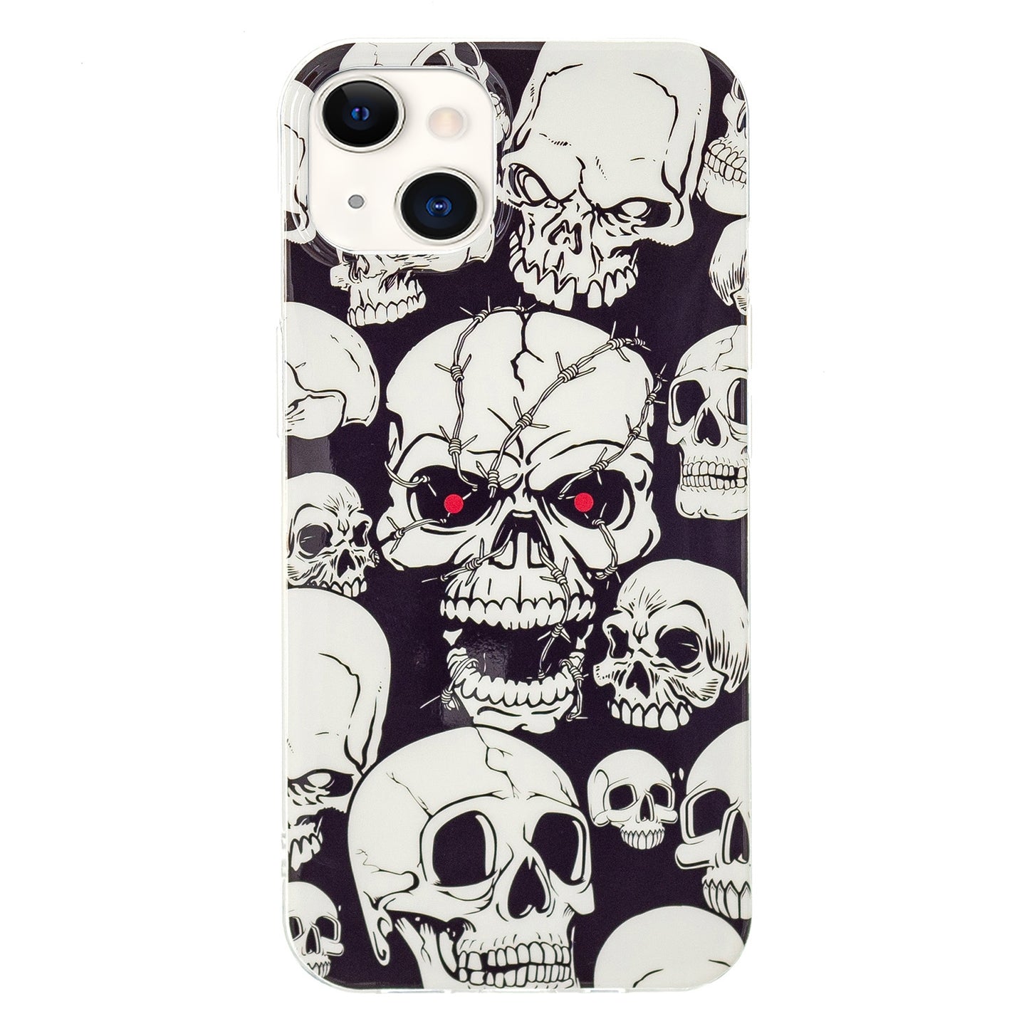 ELECTROPRIME For iPhone 15 Electroplating Soft TPU Phone Case(Skull)