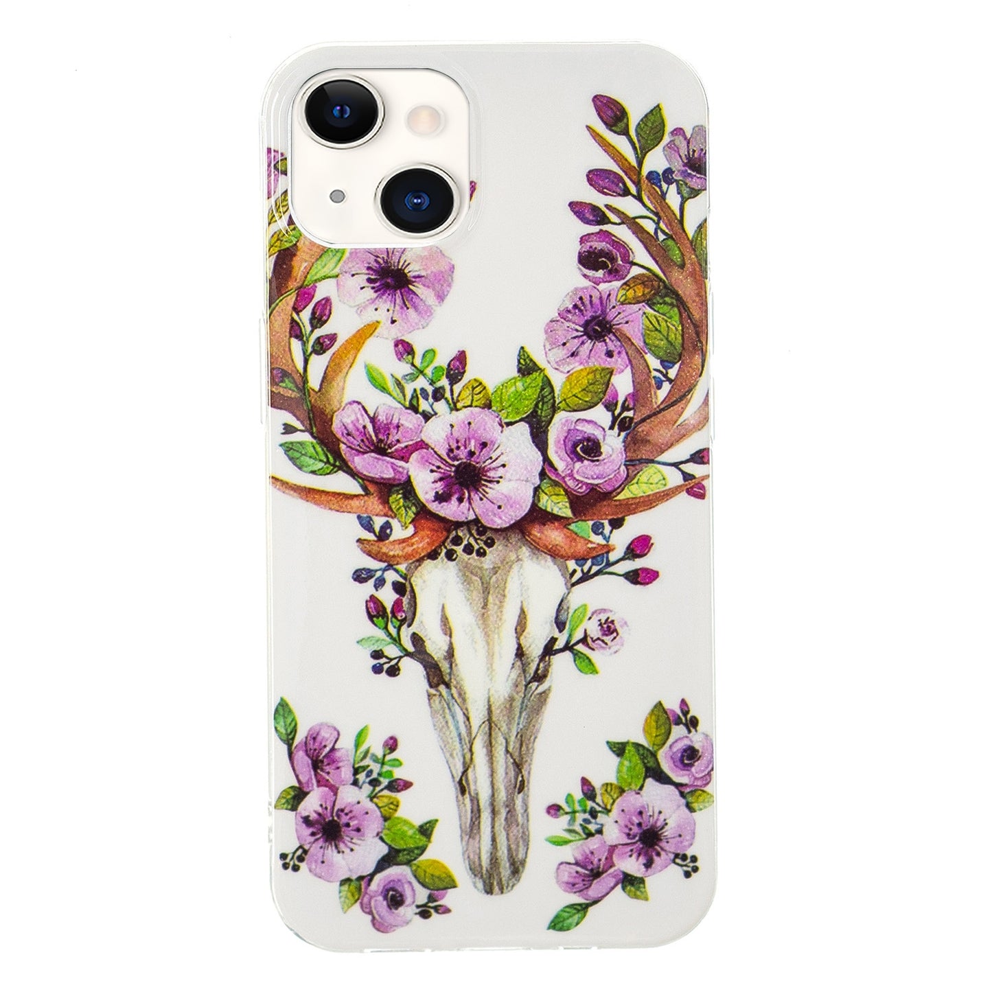 ELECTROPRIME For iPhone 15 Electroplating Soft TPU Phone Case(Flower Deer)