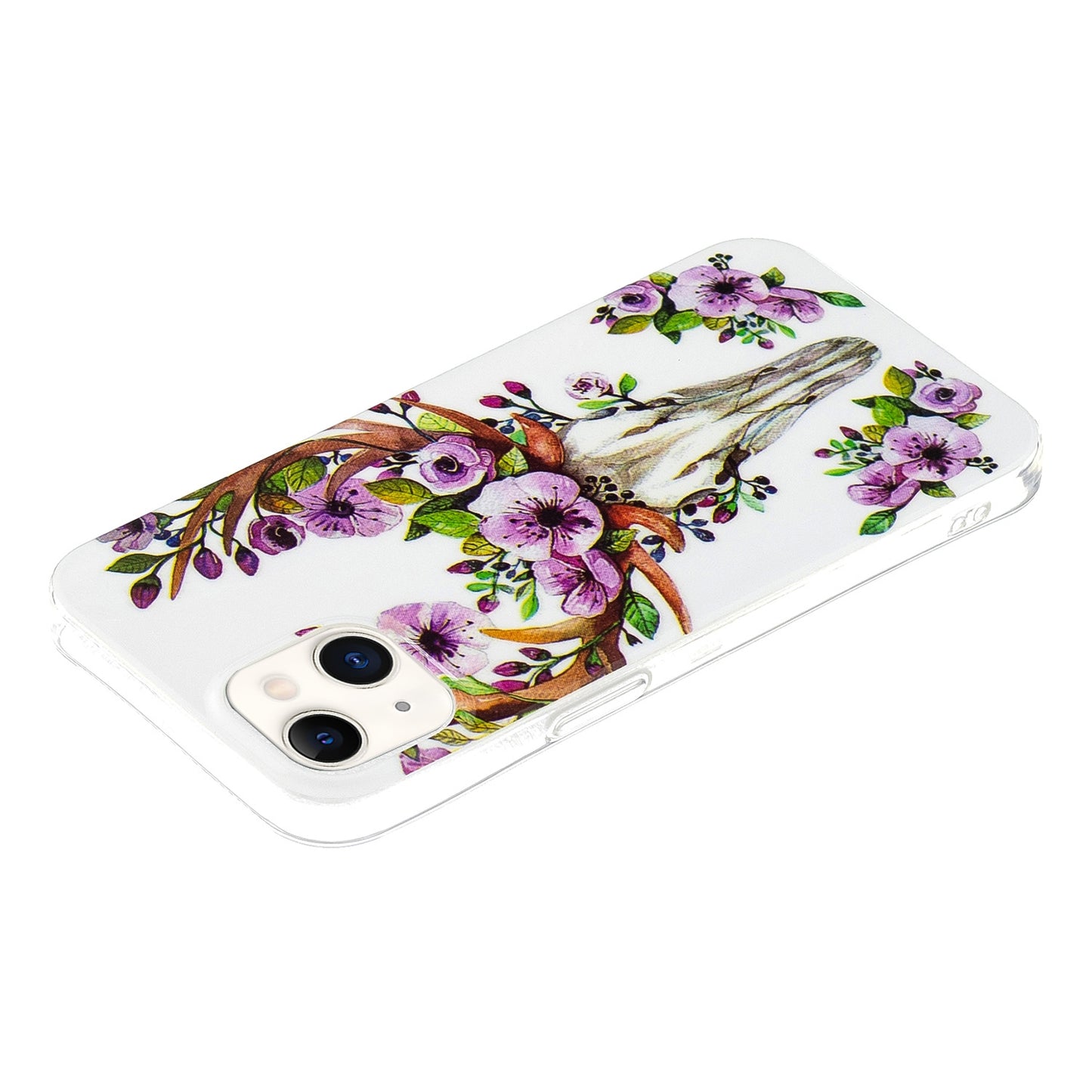 ELECTROPRIME For iPhone 15 Electroplating Soft TPU Phone Case(Flower Deer)