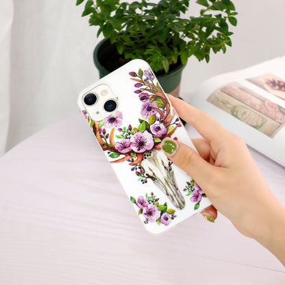 ELECTROPRIME For iPhone 15 Electroplating Soft TPU Phone Case(Flower Deer)