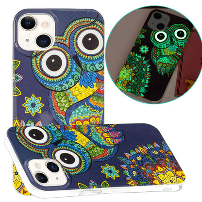 ELECTROPRIME For iPhone 15 Electroplating Soft TPU Phone Case(Blue Owl)