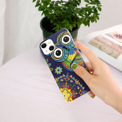 ELECTROPRIME For iPhone 15 Electroplating Soft TPU Phone Case(Blue Owl)