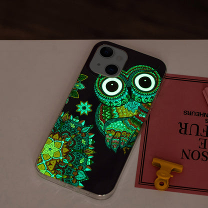 ELECTROPRIME For iPhone 15 Electroplating Soft TPU Phone Case(Blue Owl)