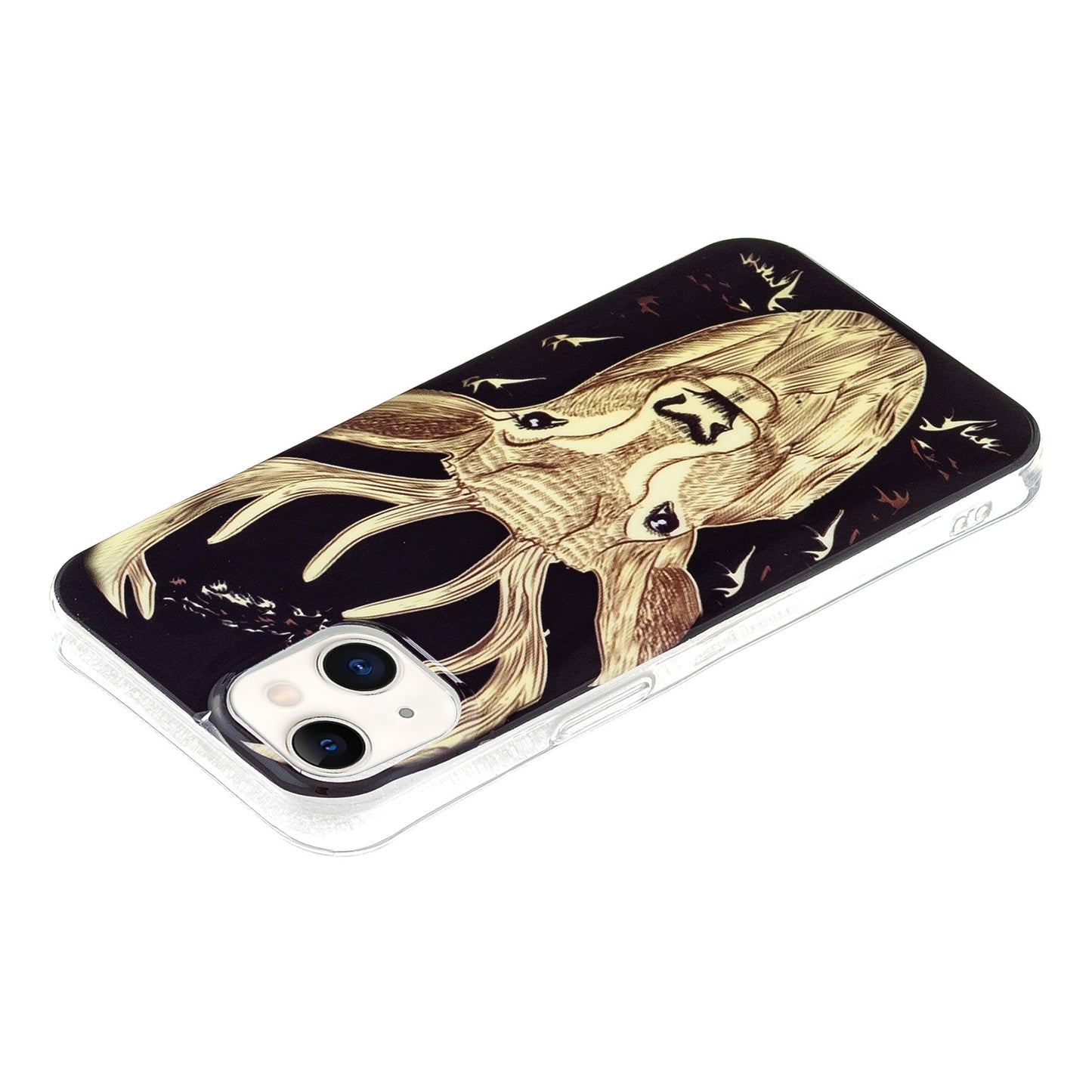 ELECTROPRIME For iPhone 15 Electroplating Soft TPU Phone Case(Deer Head)