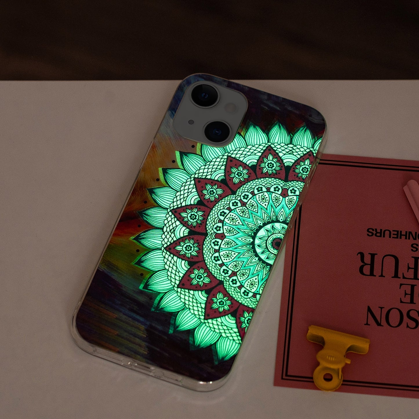 ELECTROPRIME For iPhone 15 Electroplating Soft TPU Phone Case(Half Flower)