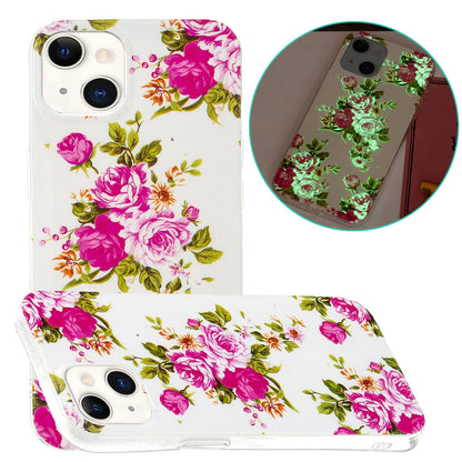ELECTROPRIME For iPhone 15 Electroplating Soft TPU Phone Case(Rose Flower)