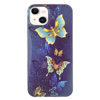 ELECTROPRIME For iPhone 15 Electroplating Soft TPU Phone Case(Dual Butterflies)