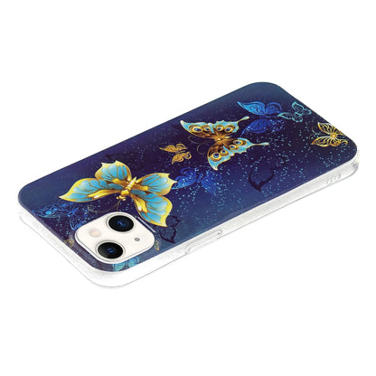ELECTROPRIME For iPhone 15 Electroplating Soft TPU Phone Case(Dual Butterflies)