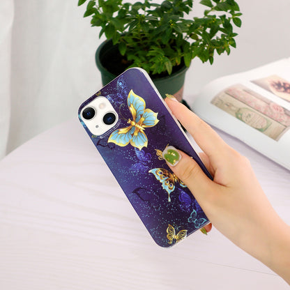 ELECTROPRIME For iPhone 15 Electroplating Soft TPU Phone Case(Dual Butterflies)