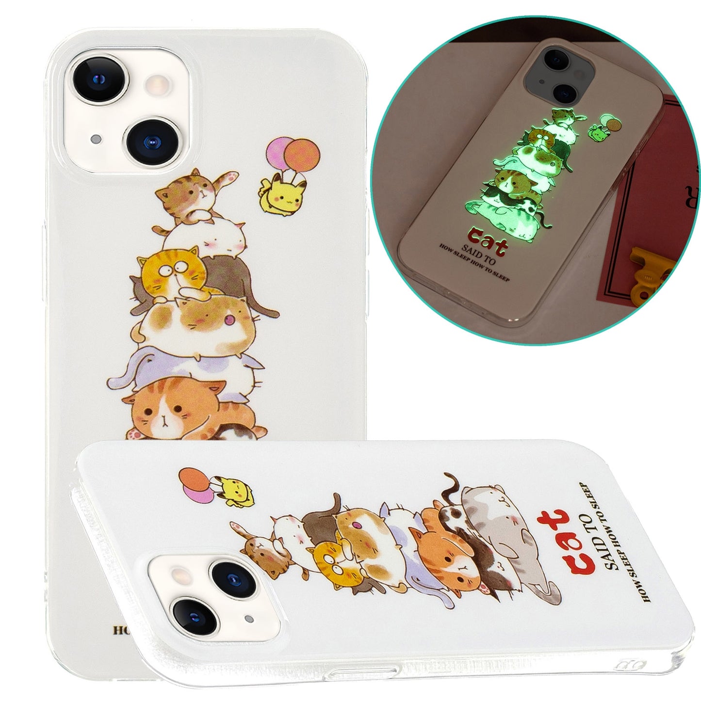 ELECTROPRIME For iPhone 15 Electroplating Soft TPU Phone Case(Cat)
