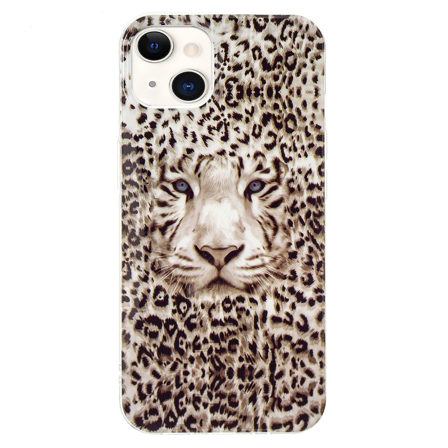 ELECTROPRIME For iPhone 15 Electroplating Soft TPU Phone Case(Leopard Tiger)