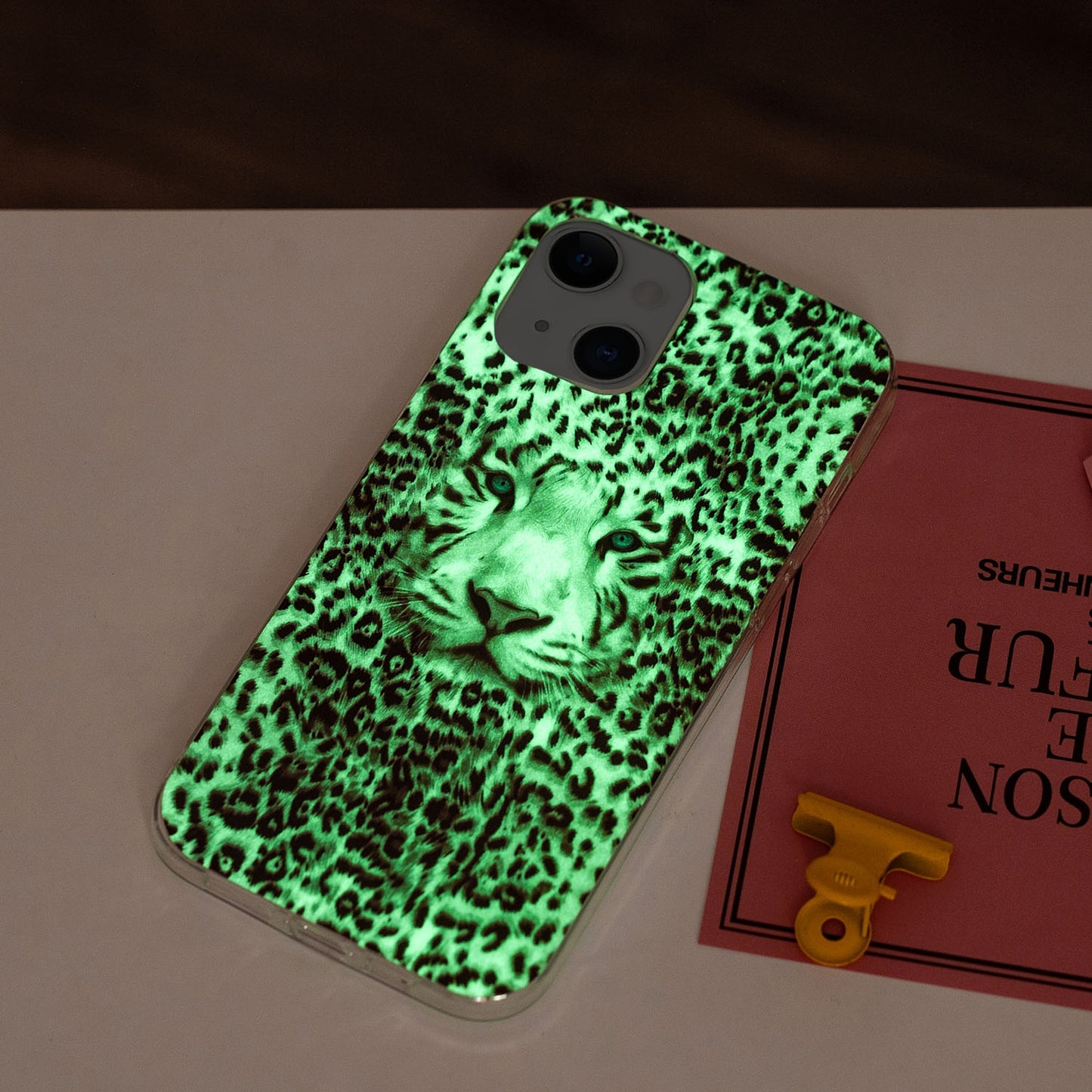 ELECTROPRIME For iPhone 15 Electroplating Soft TPU Phone Case(Leopard Tiger)