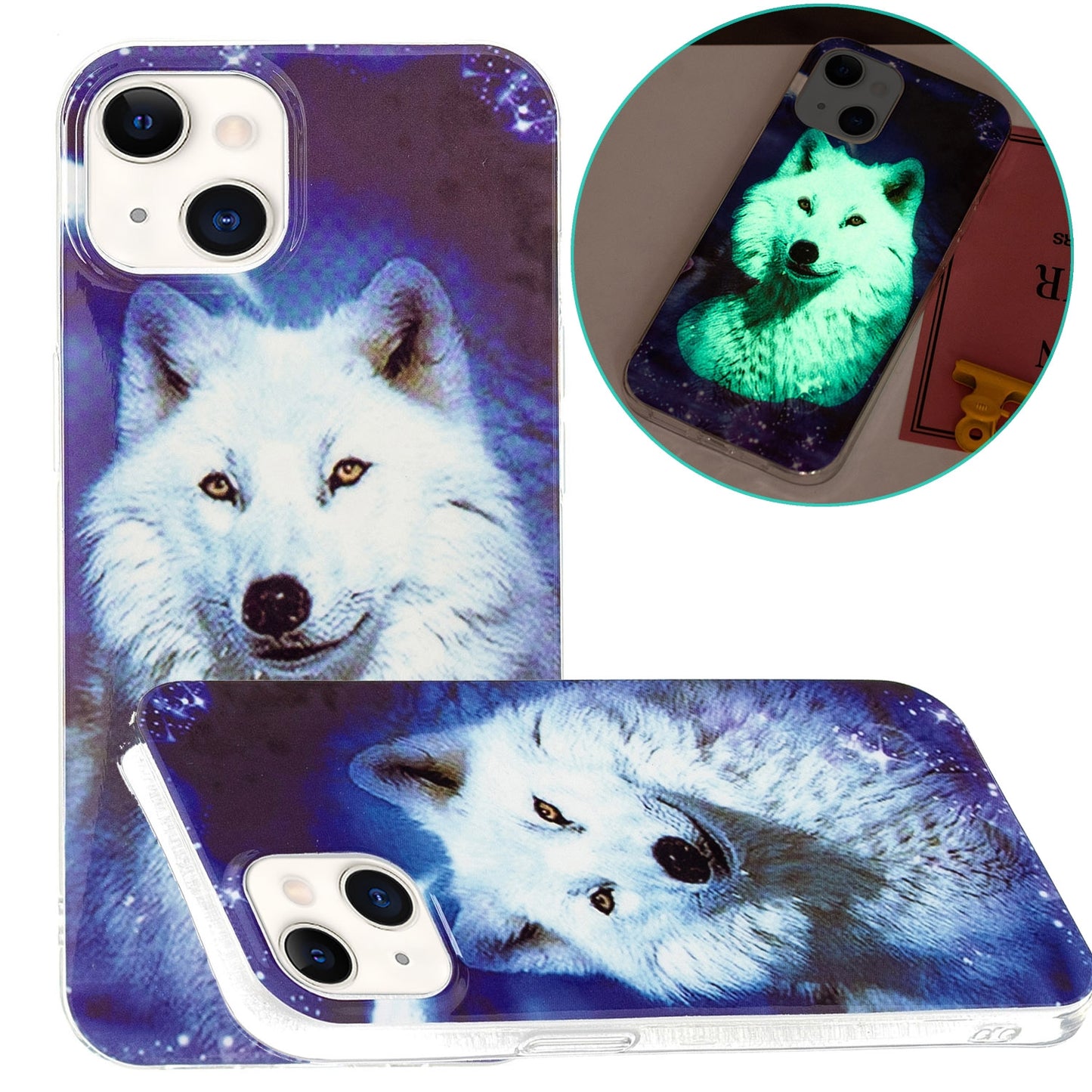 ELECTROPRIME For iPhone 15 Electroplating Soft TPU Phone Case(Star Wolf)