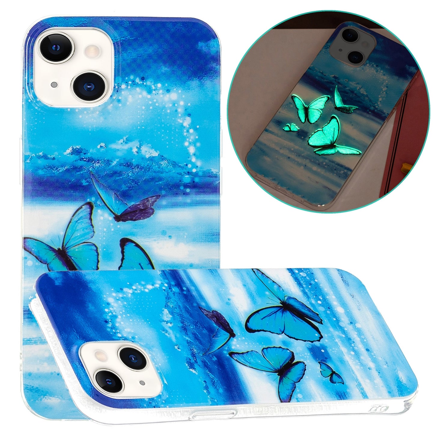ELECTROPRIME For iPhone 15 Electroplating Soft TPU Phone Case(Butterflies)