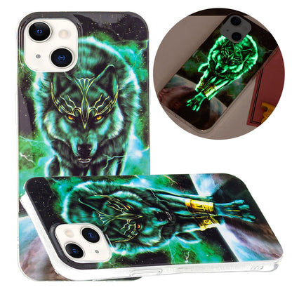 ELECTROPRIME For iPhone 15 Electroplating Soft TPU Phone Case(Fierce Wolf)