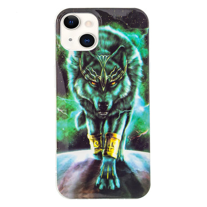 ELECTROPRIME For iPhone 15 Electroplating Soft TPU Phone Case(Fierce Wolf)