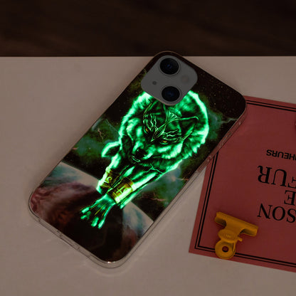 ELECTROPRIME For iPhone 15 Electroplating Soft TPU Phone Case(Fierce Wolf)