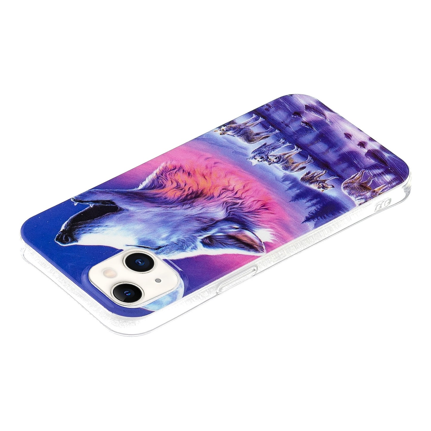 ELECTROPRIME For iPhone 15 Electroplating Soft TPU Phone Case(Seven Wolves)
