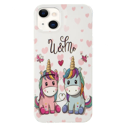 ELECTROPRIME For iPhone 15 Electroplating Soft TPU Phone Case(Couple Unicorn)