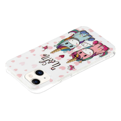 ELECTROPRIME For iPhone 15 Electroplating Soft TPU Phone Case(Couple Unicorn)