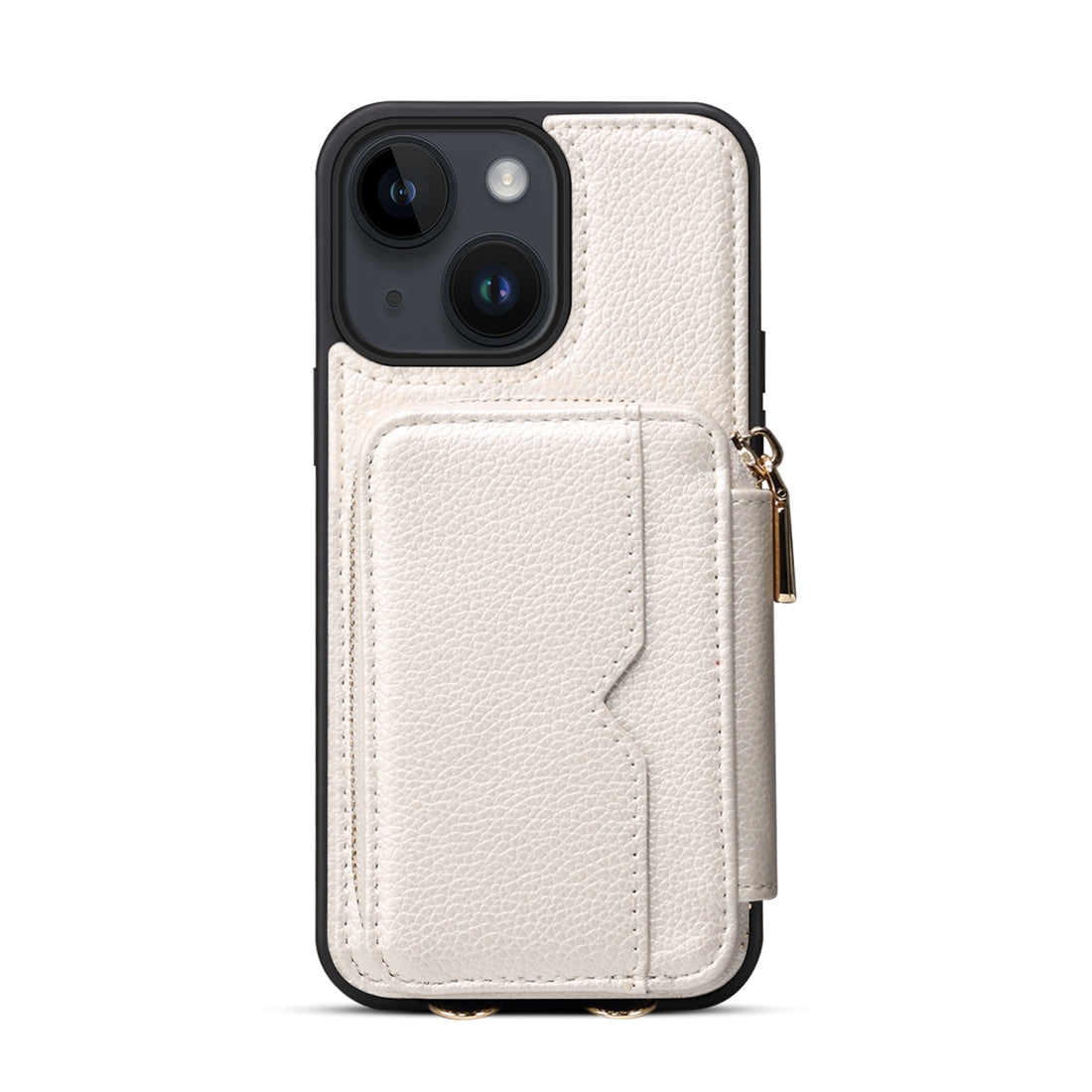 ELECTROPRIME For iPhone 15 Zipper Card Slot Phone Case(White)