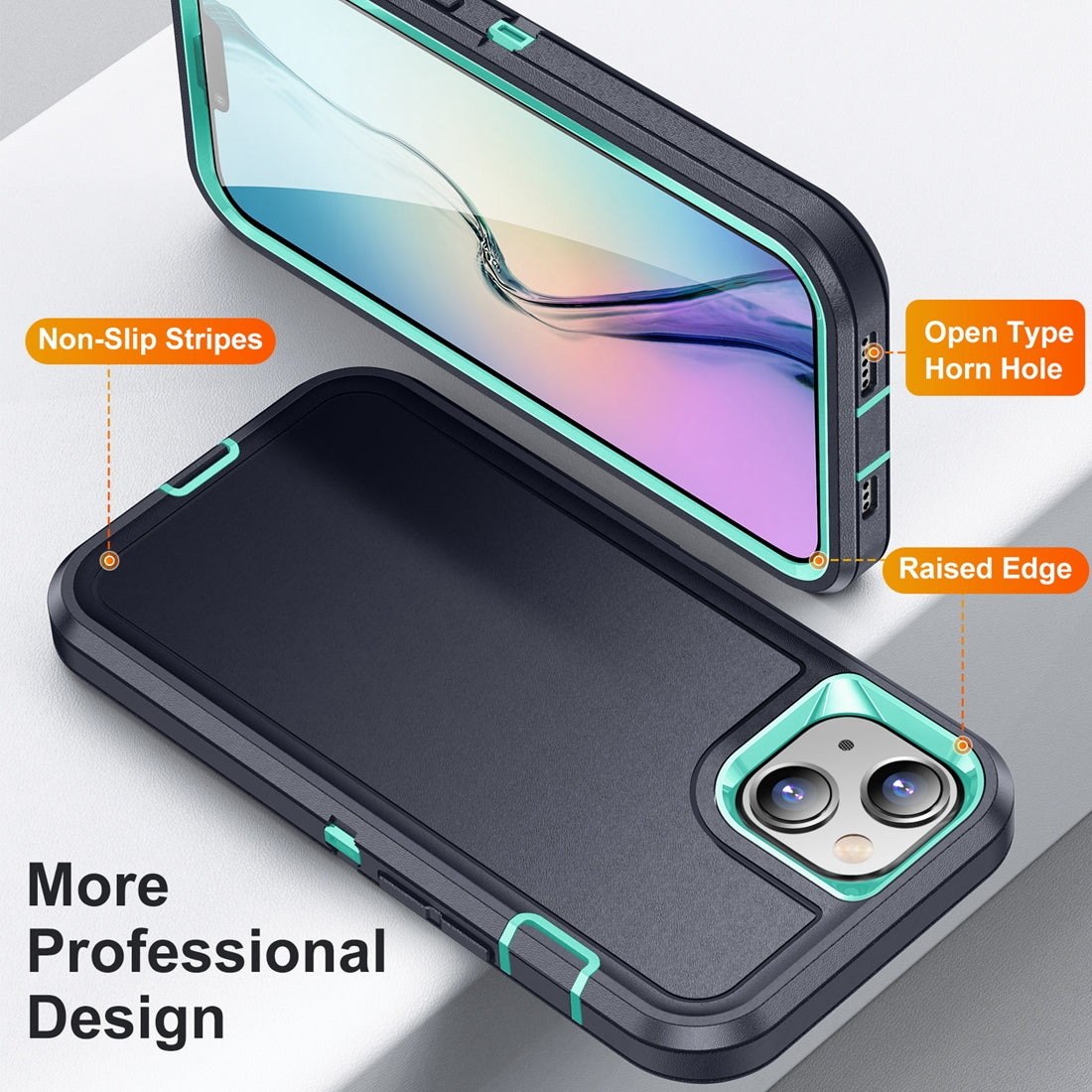 ELECTROPRIME For iPhone 15 Plus Life Waterproof Rugged Phone Case(Dark Blue + Light Blue)