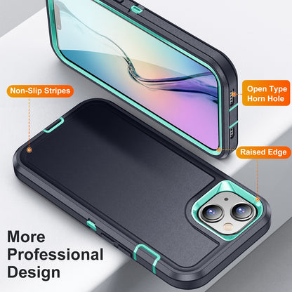 ELECTROPRIME For iPhone 15 Plus Life Waterproof Rugged Phone Case(Dark Blue + Light Blue)