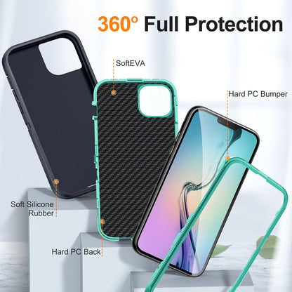 ELECTROPRIME For iPhone 15 Plus Life Waterproof Rugged Phone Case(Dark Blue + Light Blue)