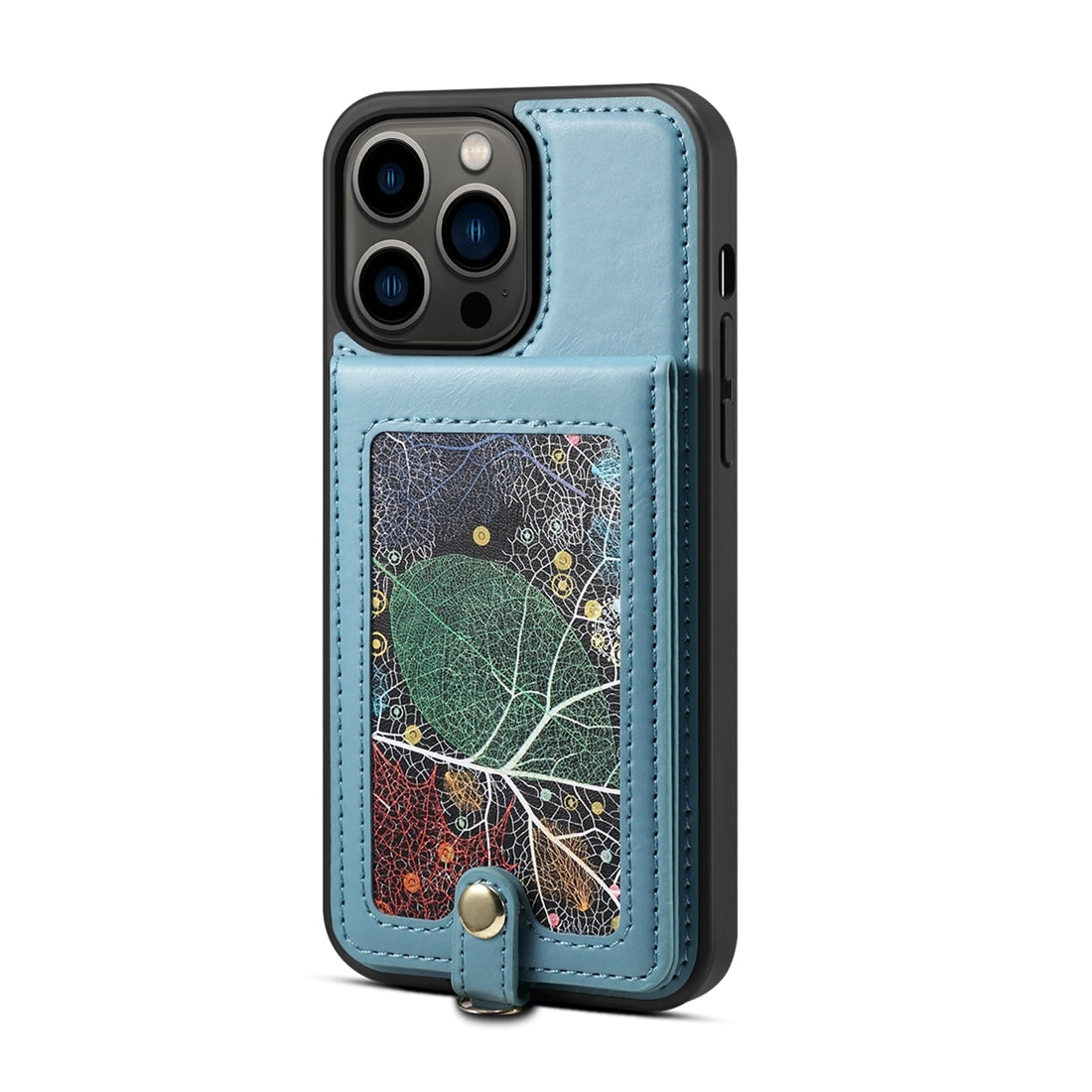 ELECTROPRIME For iPhone 15 ESEBLE Star Series Lanyard Holder Card Slot Phone Case(Blue)