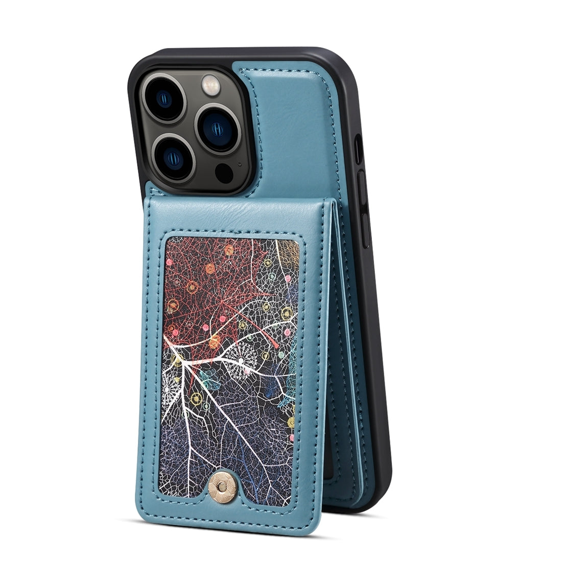 ELECTROPRIME For iPhone 15 ESEBLE Star Series Lanyard Holder Card Slot Phone Case(Blue)
