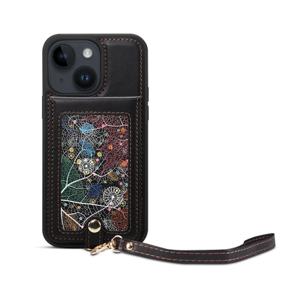 ELECTROPRIME For iPhone 15 ESEBLE Star Series Lanyard Holder Card Slot Phone Case(Black)