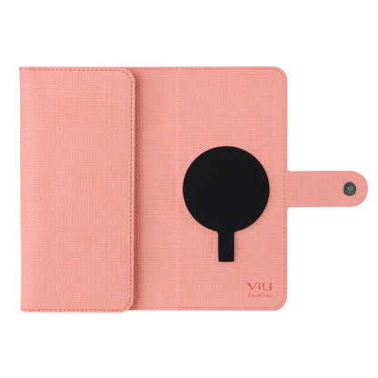 ELECTROPRIME For iPhone 15 Plus ViLi GHB Series MagSafe Magnetic Zipper Leather Phone Case(Pink)