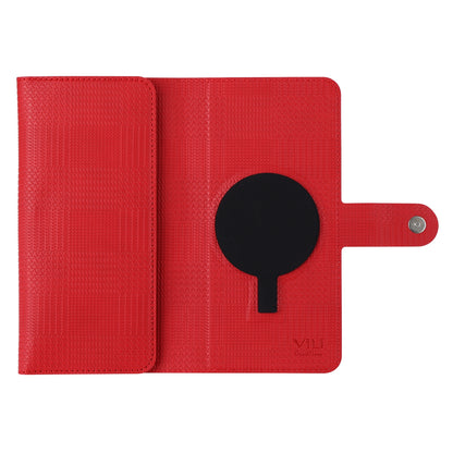 ELECTROPRIME For iPhone 15 ViLi GHB Series MagSafe Magnetic Zipper Leather Phone Case(Red)