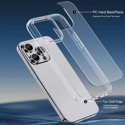 ELECTROPRIME For iPhone 15 Plus iPAKY Hanguang Series Transparent TPU+PC Phone Case(Transparent Purple)