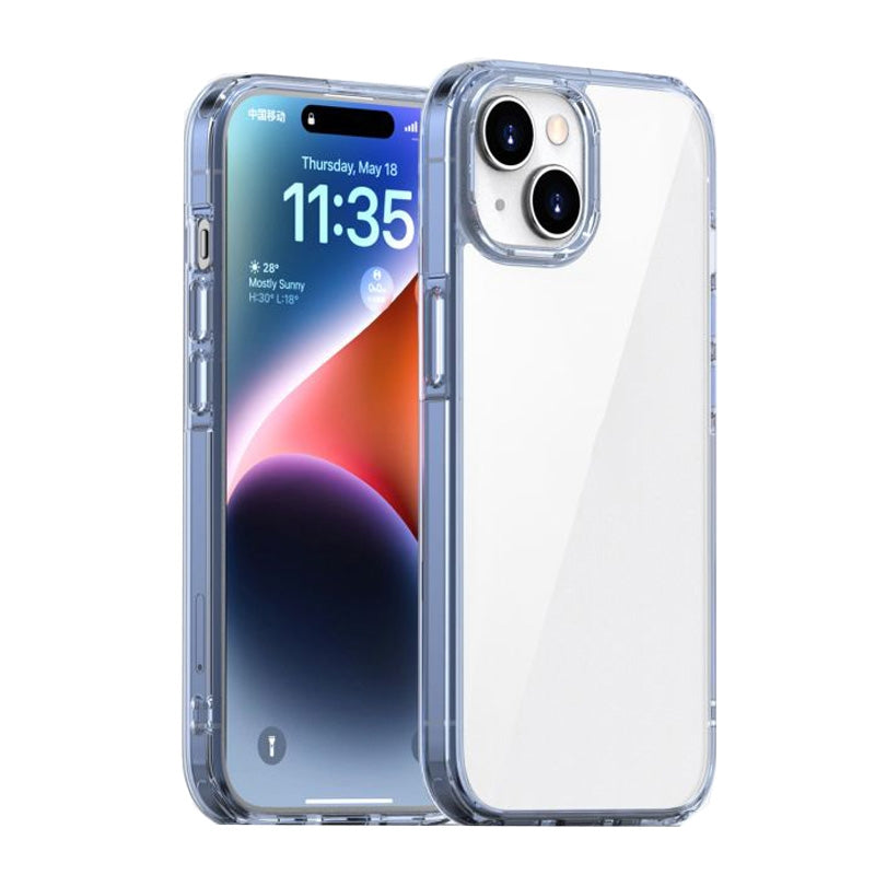 ELECTROPRIME For iPhone 15 iPAKY Aurora Series Shockproof PC + TPU Protective Phone Case(Transparent Blue)